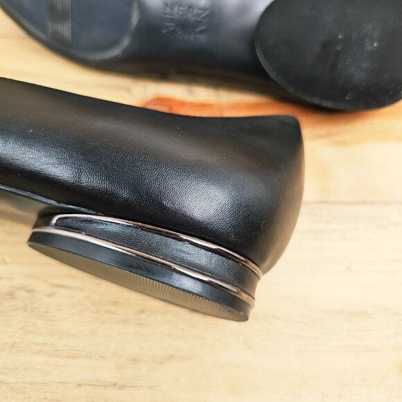 NATURALIZER Havana Pointed Toe Leather Flats - Black Size 11 - Picture 6 of 7